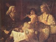 Jan victors Abraham and the three Angels (mk33) oil on canvas